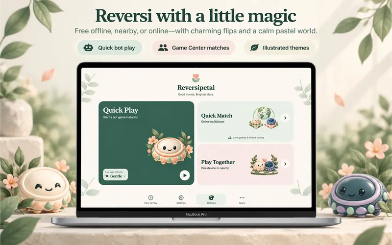 Reversipetal: Reversi Online: A soft new world for Reversi (Mac)