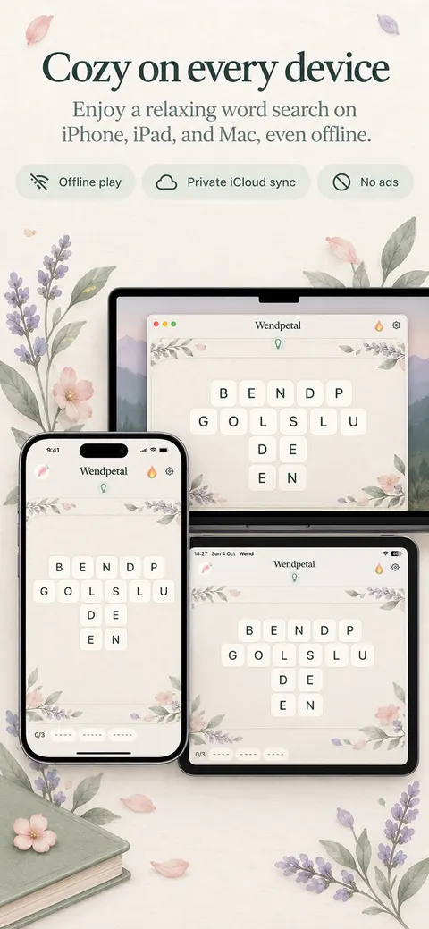 Wendpetal: Word Search: Explore Wendpetal word puzzles (iPhone)